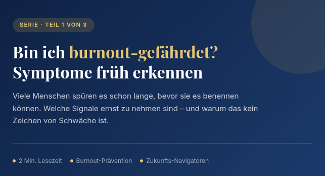 Burnout-Gefährdung Symptome
