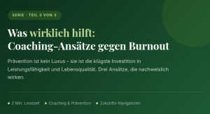 Coaching-Ansätze gegen Burnout
