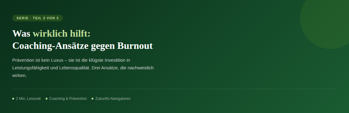 Lösungen bei Burnout